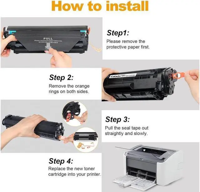 Alt view image 6 of 6 - Galada Compatible Toner Cartridges Replacement for 12A Q2612A for Laserjet 1020 3015 1012 1018 1022 M1005MFP M1319f MFP Printer (Black, 2 Pack)