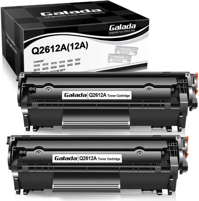 Main image of Galada Compatible Toner Cartridges Replacement for 12A Q2612A for Laserjet 1020 3015 1012 1018 1022 M1005MFP M1319f MFP Printer (Black, 2 Pack)