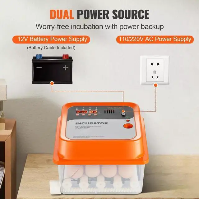 Alt view image 3 of 7 - Egg Incubator Incubators for Hatching Eggs Auto Egg Turning 12 Eggs