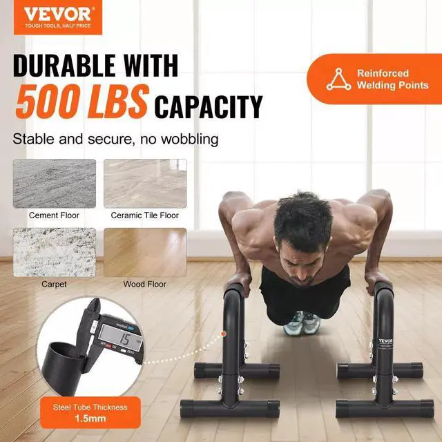 Alt view image 2 of 7 - Dip Bars Dip Stand Station 500 lbs Workout Equipment for Strength Training