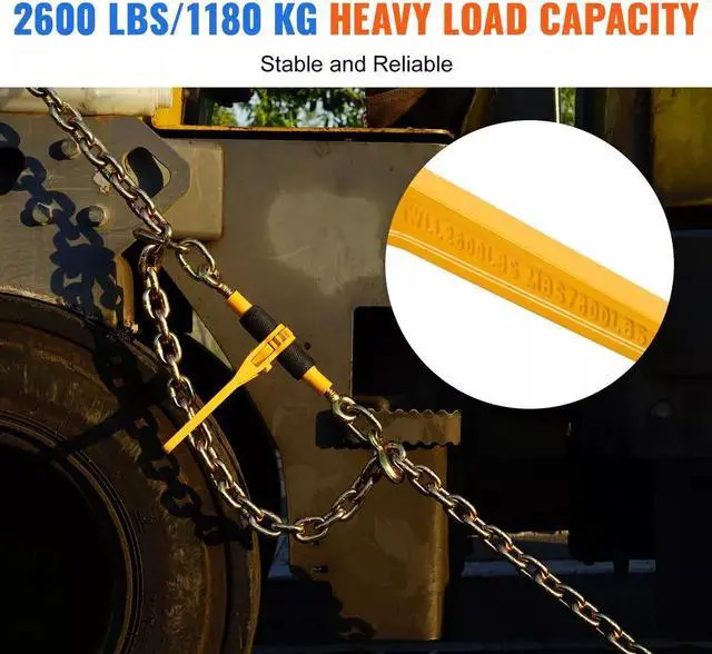 Alt view image 4 of 7 - Chain Binder Ratchet Load Binder 1/4"-5/16" 2600 lbs for Tie Down 2 Pack
