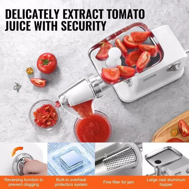 Alt view image 4 of 7 - 5.5 LBS/Min Electric Tomato Strainer 700W Tomato Sauce Maker Machine Home