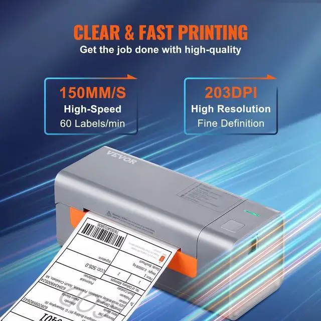 Alt view image 2 of 7 - Thermal Shipping Label Printer 4X6 203DPI via USB for Amazon eBay Etsy UPS