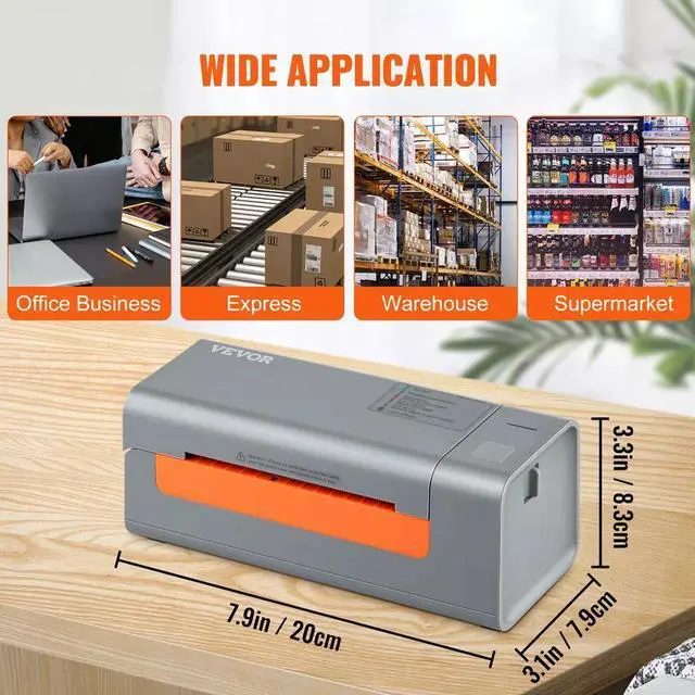 Alt view image 7 of 7 - Thermal Shipping Label Printer 4X6 203DPI via USB for Amazon eBay Etsy UPS