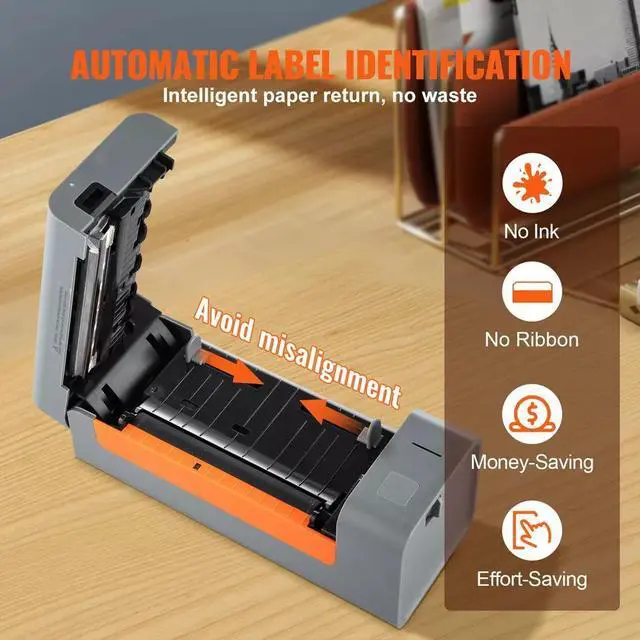 Alt view image 6 of 7 - Thermal Shipping Label Printer 4X6 203DPI via USB for Amazon eBay Etsy UPS