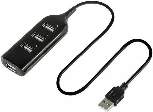 Alt view image 3 of 4 - USB 2.0 HUB 4 Port External For Laptop Black High Speed