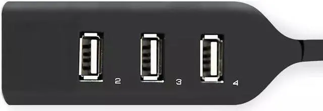 Alt view image 4 of 4 - USB 2.0 HUB 4 Port External For Laptop Black High Speed