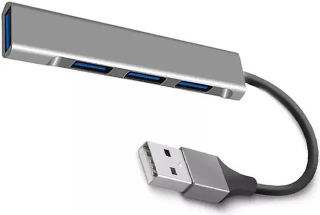 Alt view image 3 of 3 - Aluminum 4 Port USB 3.0 Hub 5Gbps High Speed Mini Portable Adapter For PC Laptop
