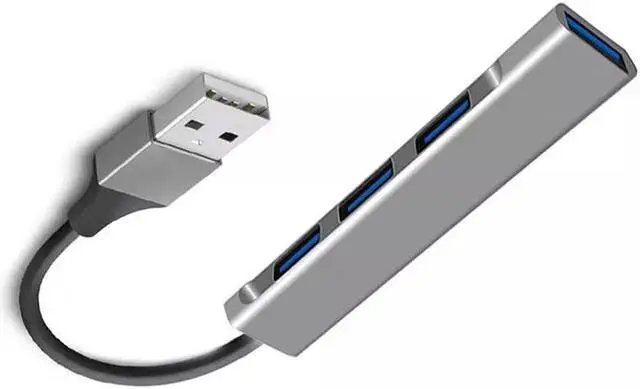Alt view image 2 of 3 - Aluminum 4 Port USB 3.0 Hub 5Gbps High Speed Mini Portable Adapter For PC Laptop