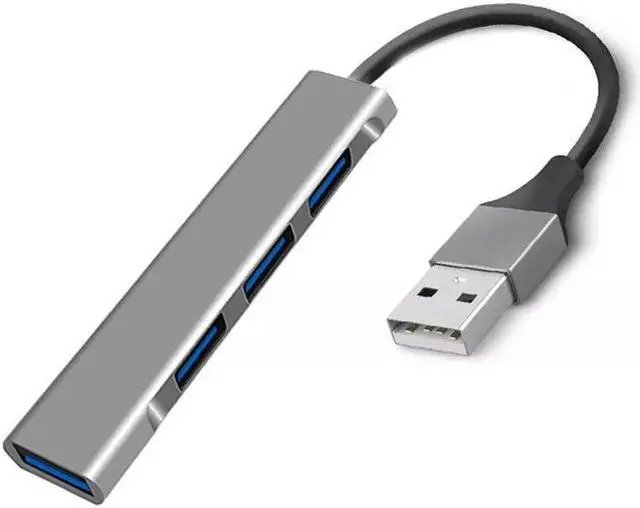 Main image of Aluminum 4 Port USB 3.0 Hub 5Gbps High Speed Mini Portable Adapter For PC Laptop