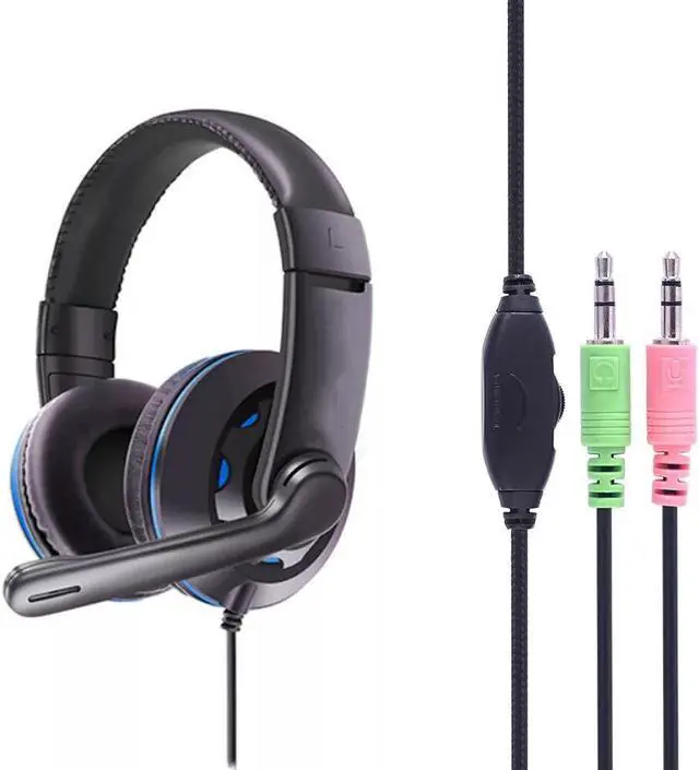 Alt view image 3 of 5 - Gaming Headset Headphones Earphones Wired with PU Leather Earcup 3.5mm
