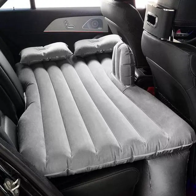 Alt view image 3 of 7 - Inflatable Car Travel Air Mattress Back Seat w/ Air Pump Car Sleeping Mattress