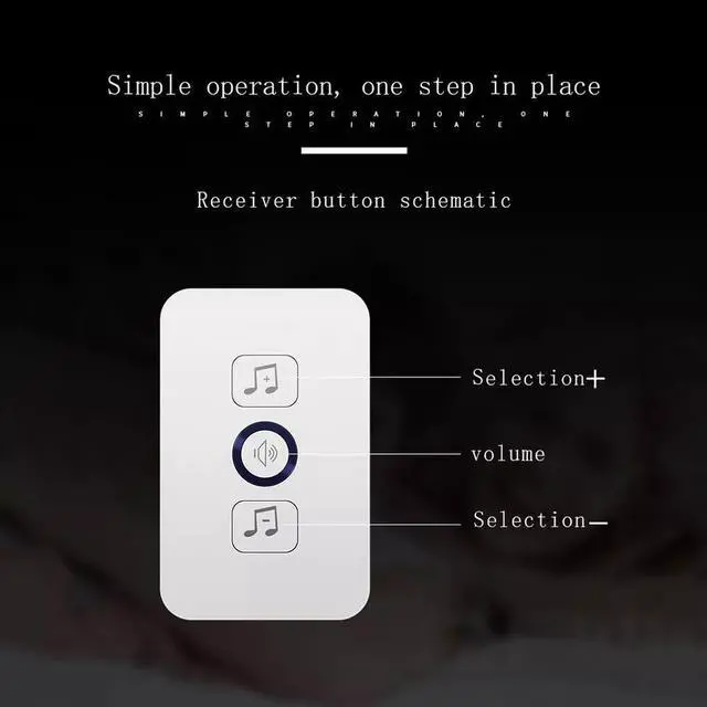 Alt view image 3 of 4 - Wireless Waterproof Doorbell 1 Button 1 Receiver 150M Remote Control Door Ring