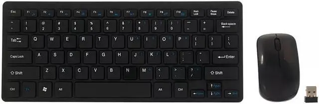 Alt view image 2 of 5 - Mini Wireless Keyboard and Optical Mouse Combo 2.4Ghz Ultra Slim