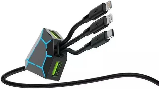 Alt view image 4 of 4 - 5in1 USB Hub Multifunctional USB Expansion Data Link Fast Charge 2.4A