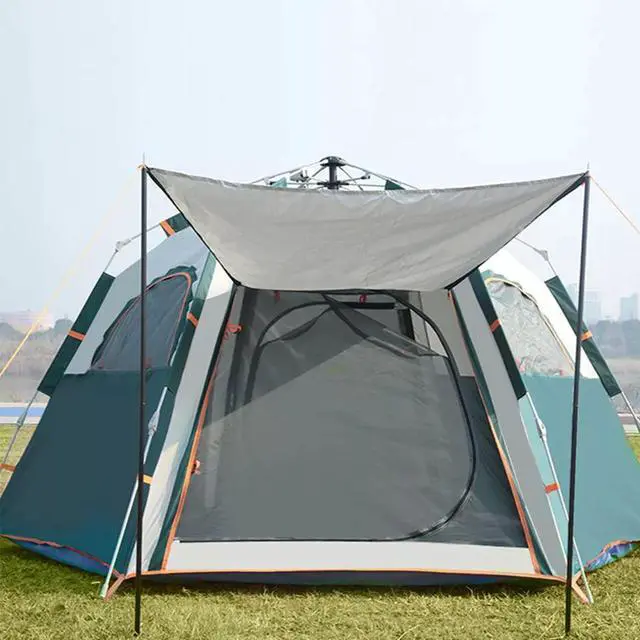 Alt view image 2 of 7 - Camping Tent Waterproof Windproof 5 Person Easy Pop Up Setup Outdoor Picnic
