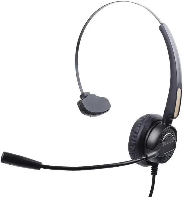 Main image of Mono Office Headphone with Microphone Headset with RJ9 Jack & 3.5mm Connector