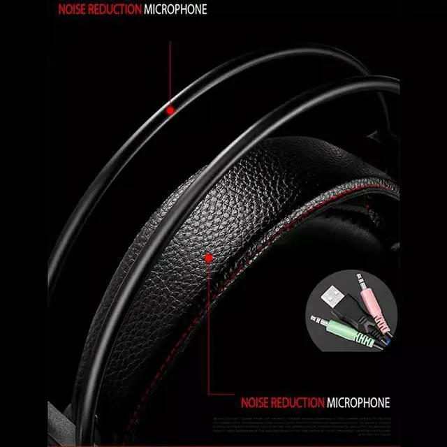 Alt view image 5 of 5 - 3.5mm Wired Gaming Stereo Headset Wired Over Ear Gaming Noise Cancelling LED