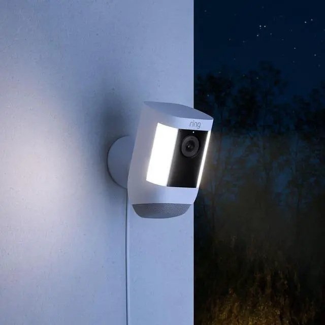 Alt view image 2 of 5 - Spotlight Cam Pro, Plug-In - Smart Security Video Camera with LED Lights, Dual Band Wifi, 3D Motion Detection, Black