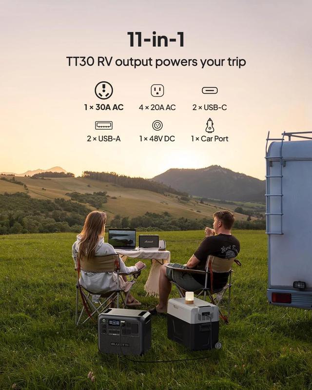 Alt view image 7 of 7 - BLUETTI AC200L Portable Generator, 2048Wh Generator for Home Use, 3600W Lifting Power, 2400W Pottable Generator for Camping, 45 Mins to 80% Recharge