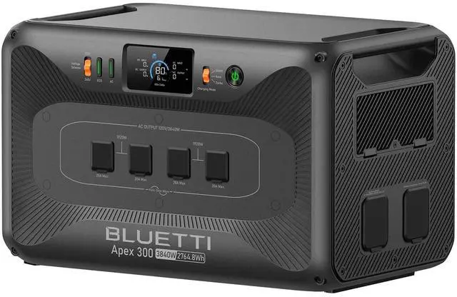 Main image of BLUETTI Apex 300 Portable Power Station, 2764.8Wh LiFePO4 Battery, 3840W Max AC Output, Expandable for Home Backup, RV & Off-Grid