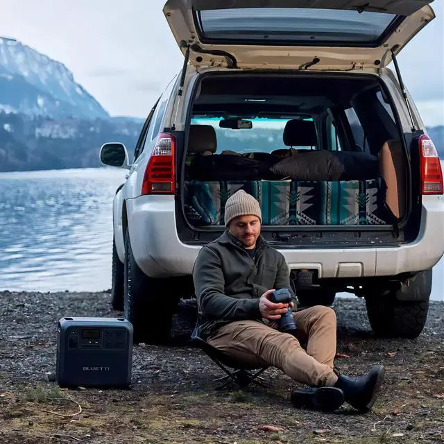 Alt view image 5 of 7 - Bluetti AC180 Solar Generator, 1440W | 1152Wh LiFePO4 Power Station, Portable for Off-Grid, Home, Camping, RV