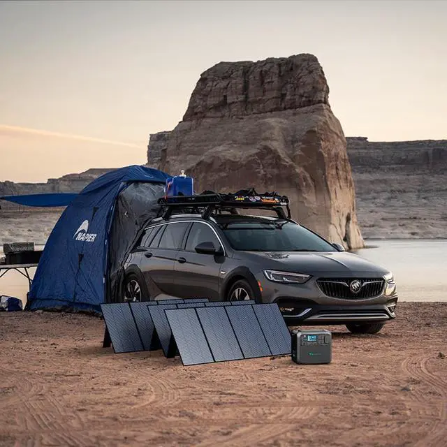 Alt view image 6 of 6 - BLUETTI PV350 Solar Panel for AC200P/AC200MAX/AC300/EP500/EP500Pro Solar Generator, Foldable Solar Charger for RV, Camping, Power Outage,Renew