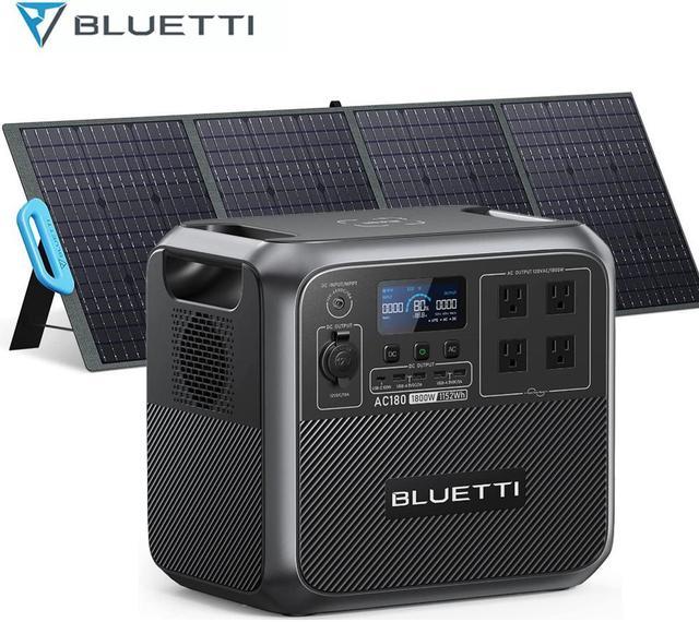 BLUETTI AC180 Solar Power Station 1152Wh with 200W Solar panel for Road  Trip/RV 