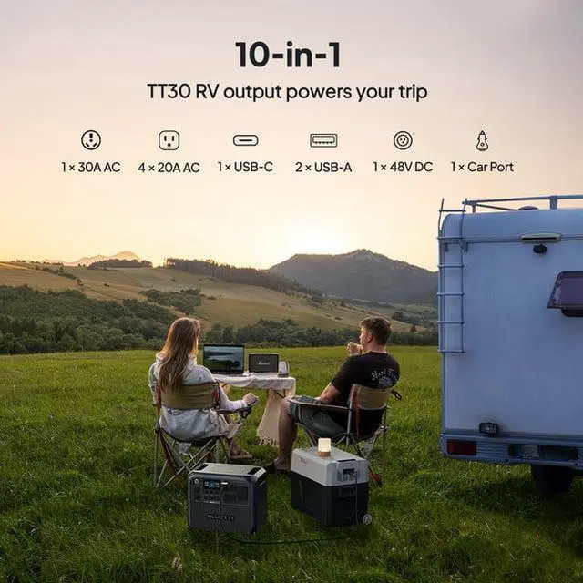 Alt view image 4 of 7 - BLUETTI AC200L Portable Generator, 2048Wh Generator for Home Use, 3600W Lifting Power, 2400W Pottable Generator for Camping, 45 Mins to 80% Recharge,Used