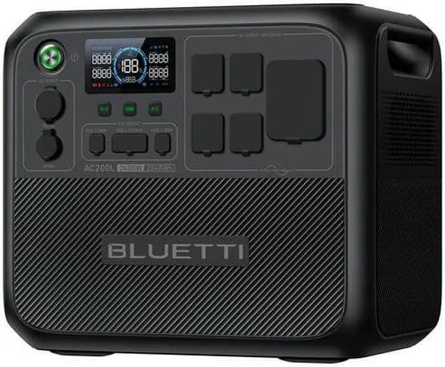 Alt view image 2 of 7 - BLUETTI AC200L Portable Generator, 2048Wh Generator for Home Use, 3600W Lifting Power, 2400W Pottable Generator for Camping, 45 Mins to 80% Recharge,Used