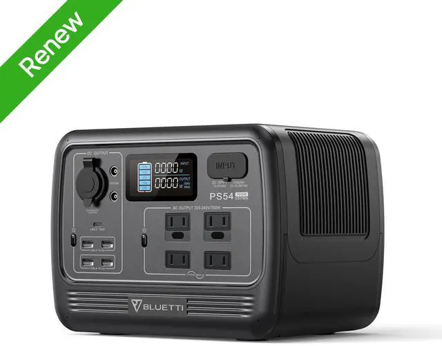 Refurbished: BLUETTI PS54 700W Solar Generator, 537Wh