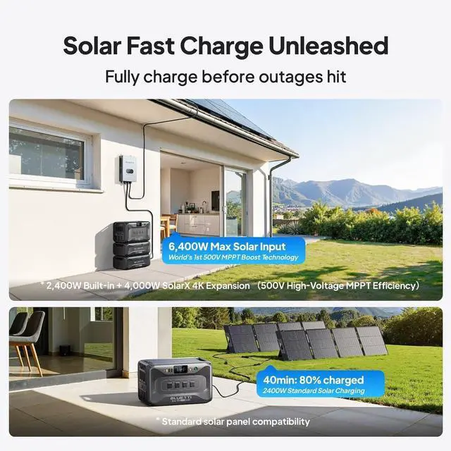 Alt view image 4 of 7 - BLUETTI Apex 300 & B300K 5529Wh Solar Power Station, 3840W AC, for Home & RV Backup