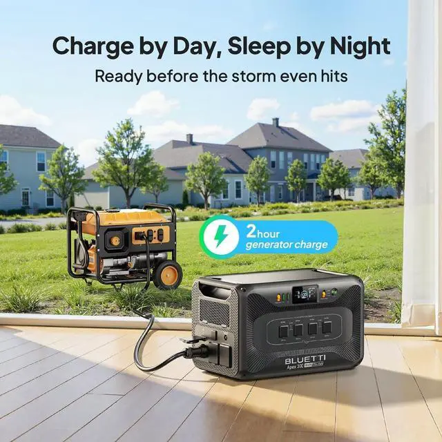 Alt view image 6 of 7 - Bluetti Apex 300 Expandable Power Station, 2764.8Wh Capacity, NEMA TT-30 & L14-50, AC & Car Charge for Outdoor Adventures