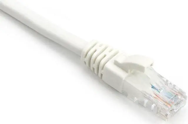 Alt view image 2 of 3 - CAT6A, 35FT/ 10.66M PATCH CORD-UTP 24AWG WHITE W/BOOT, PURE COPPER SERIALIZED LABEL, LOT OF 10
