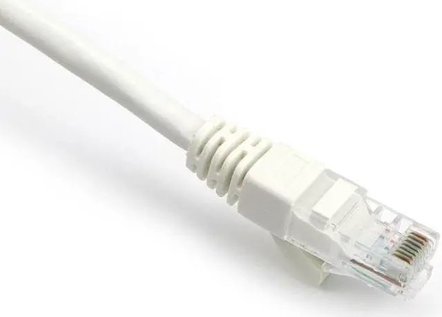 Alt view image 3 of 3 - CAT6A, 35FT/ 10.66M PATCH CORD-UTP 24AWG WHITE W/BOOT, PURE COPPER SERIALIZED LABEL, LOT OF 10