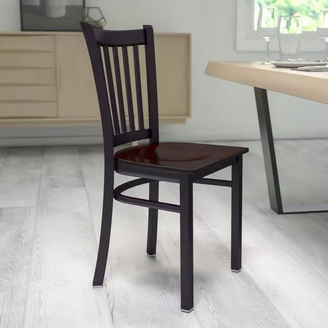 Alt view image 9 of 20 - black restaurant chair XU-DG-6Q2B-VRT-WALW-GG
