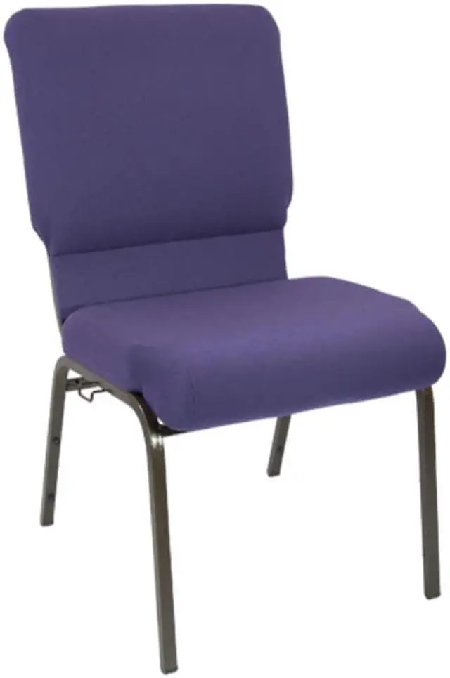Alt view image 5 of 14 - Advantage Eggplant Church Chair 18.5 in. Wide