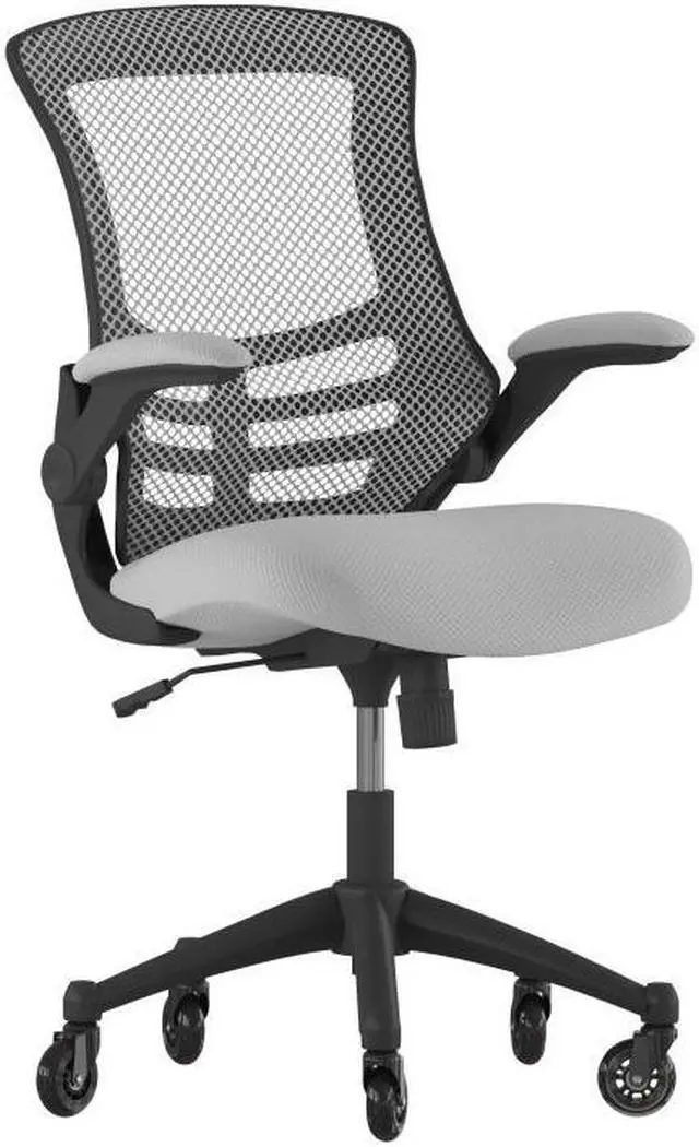 Alt view image 15 of 20 - Flash Furniture Kelista Ergonomic Mesh Swivel Mid-Back Task Office Chair Dark Gray (BLX5MDKGYRLB)