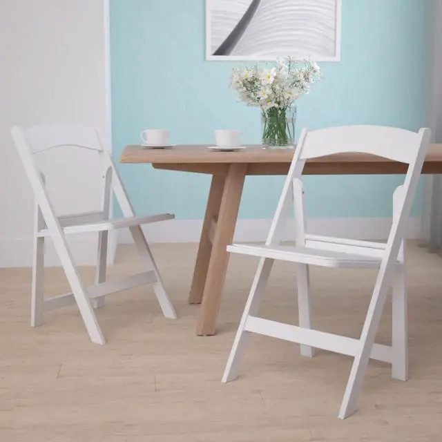Main image of Hercules Folding Chair - White Resin - 2 Pack 1000LB Weight Capacity Comfortable Event Chair - Light Weight Folding Chair