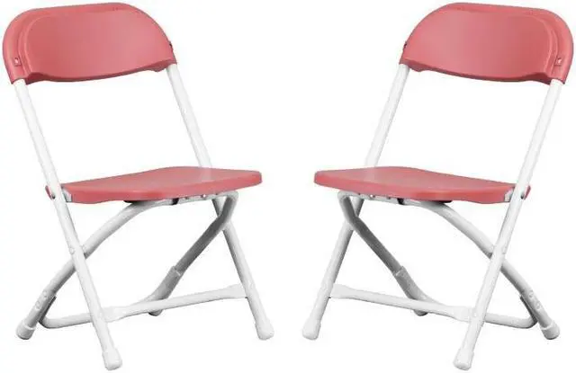 Alt view image 19 of 20 - Flash Furniture Plastic Kids Folding Chair Burgundy 2 Pieces (2YKIDBY)
