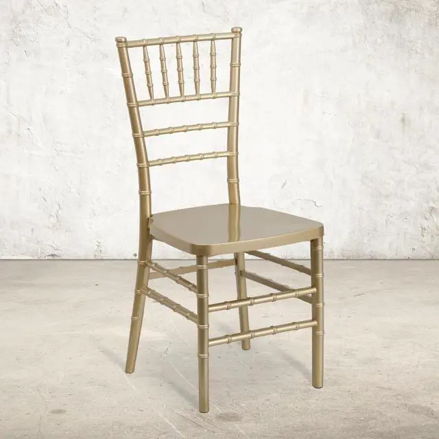 Alt view image 17 of 20 - HERCULES PREMIUM Series Gold Resin Stacking Chiavari Chair