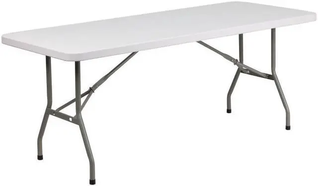 Alt view image 13 of 19 - 30''W x 72''L Granite White Plastic Folding Table