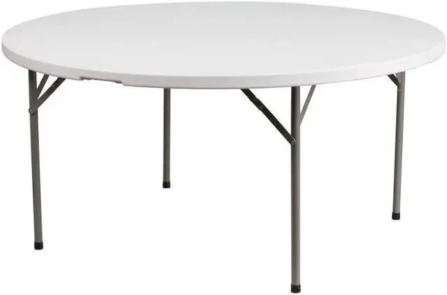 Alt view image 9 of 10 - Flash Furniture DAD-YCZ-1-GW-GG 60" Round Granite White Plastic Folding Table