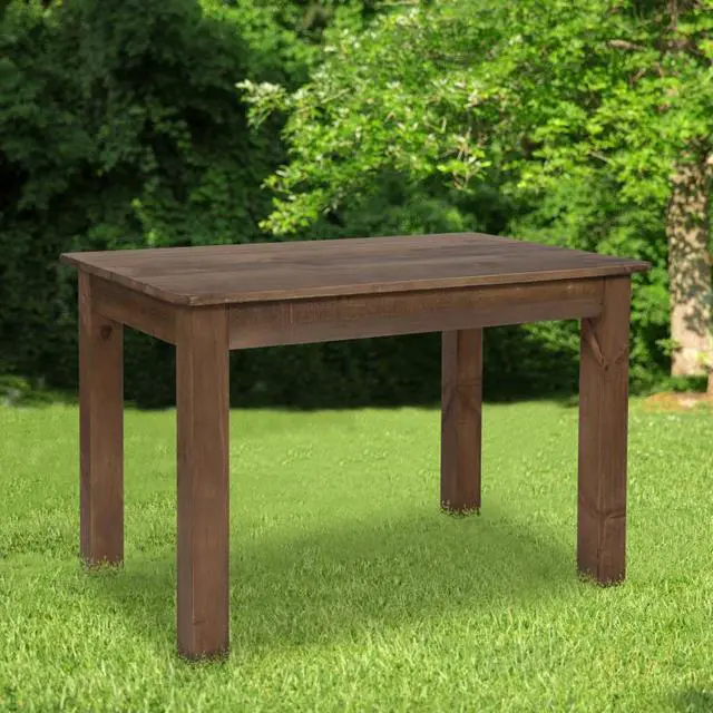 Alt view image 13 of 20 - 46" x 30" Rectangular Antique Rustic Solid Pine Farm Dining Table