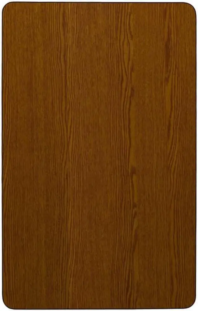 Alt view image 4 of 8 - Flash Furniture Mobile 24 by 48-Inch Rectangular Activity Table with 1.25-Inch Thick High Pressure Oak Laminate Top and Standard Height Adjustable Legs