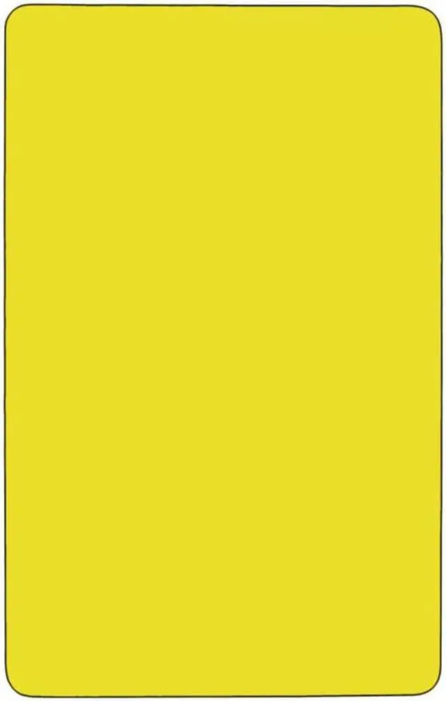 Alt view image 4 of 8 - Flash Furniture Mobile 24 by 48-Inch Rectangular Activity Table with 1.25-Inch Thick High Pressure Yellow Laminate Top and Height Adjustable Pre-School Legs