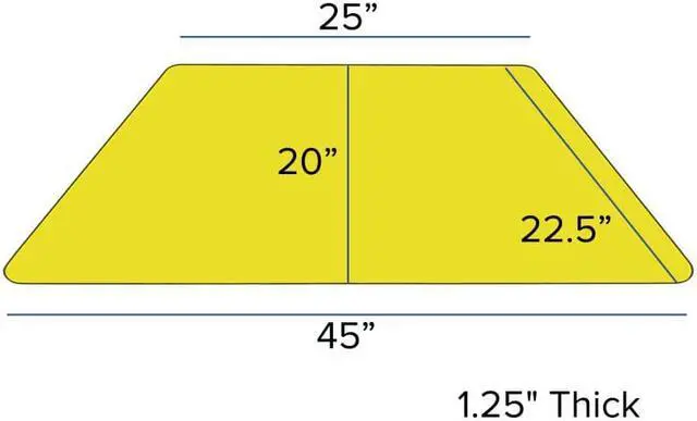Alt view image 4 of 6 - Flash Furniture Mobile 24 by 48-Inch Trapezoid Activity Table with 1.25-Inch Thick High Pressure Yellow Laminate Top and Standard Height Adjustable Legs