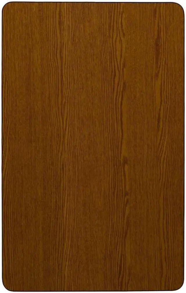 Alt view image 3 of 6 - Flash Furniture Mobile 24 by 60-Inch Rectangular Activity Table with 1.25-Inch Thick High Pressure Oak Laminate Top and Height Adjustable Pre-School Legs