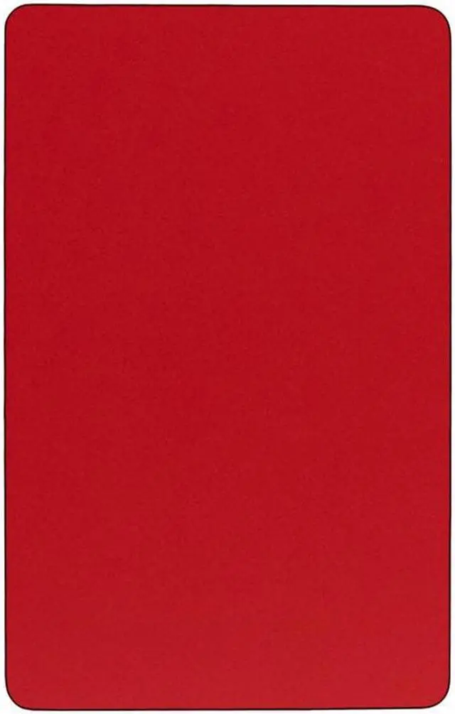 Alt view image 4 of 8 - Flash Furniture Mobile 24 by 60-Inch Rectangular Activity Table with 1.25-Inch Thick High Pressure Red Laminate Top and Height Adjustable Pre-School Legs