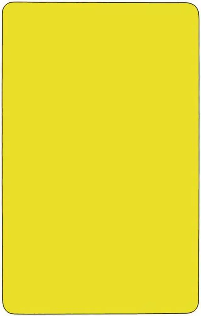 Alt view image 4 of 6 - Flash Furniture Mobile 24 by 60-Inch Rectangular Activity Table with 1.25-Inch Thick High Pressure Yellow Laminate Top and Height Adjustable Pre-School Legs